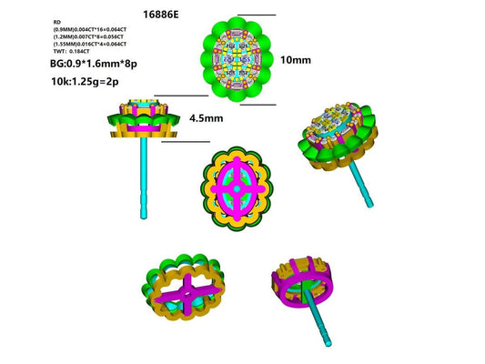 16886E Earring With Diamonds