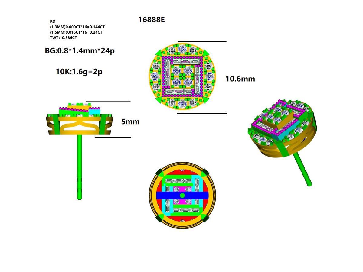 16888E Earring With Diamonds