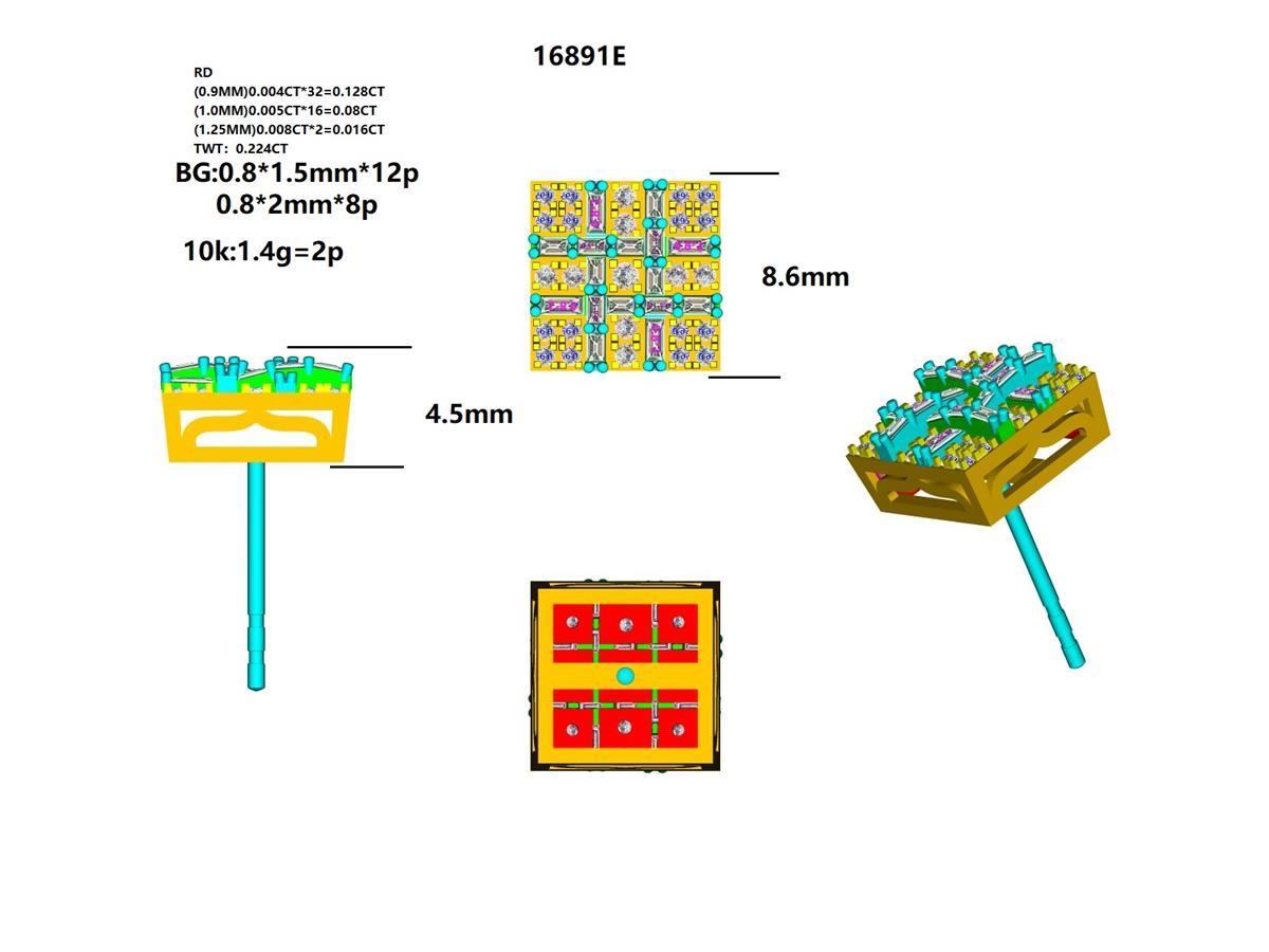 16891E Earring With Diamonds
