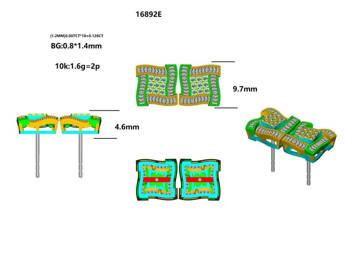 16892E Earring With Diamonds