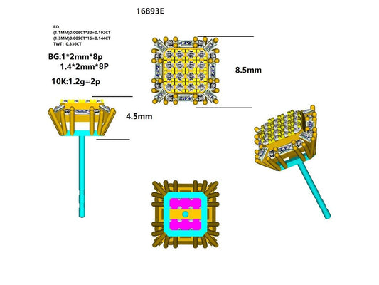16893E Earring With Diamonds