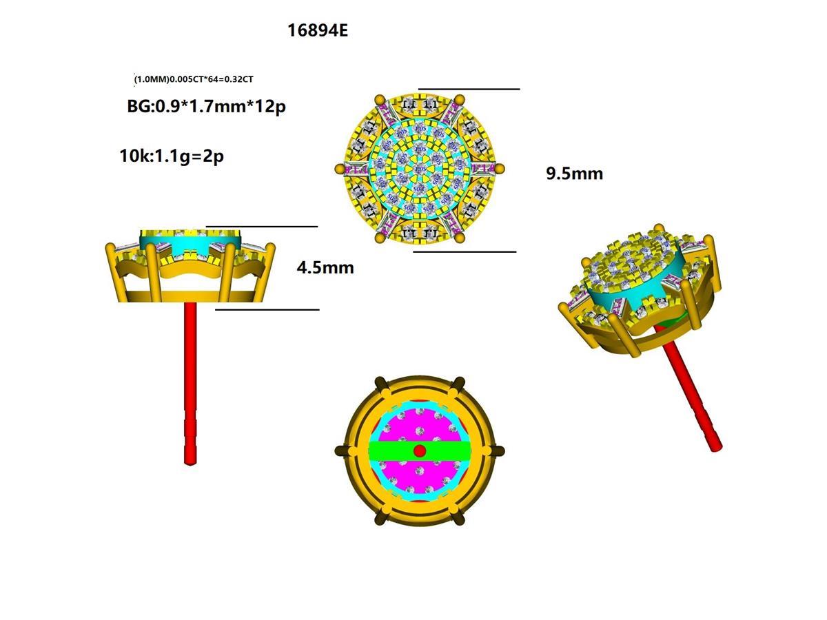 16894E Earring With Diamonds