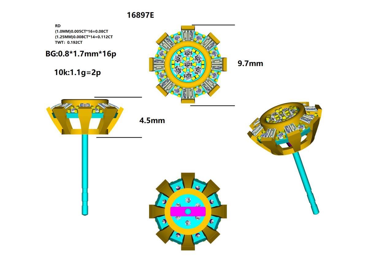 16897E Earring With Diamonds