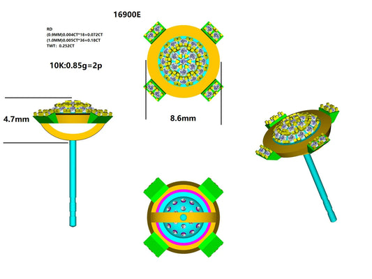 16900E Earring With Diamond