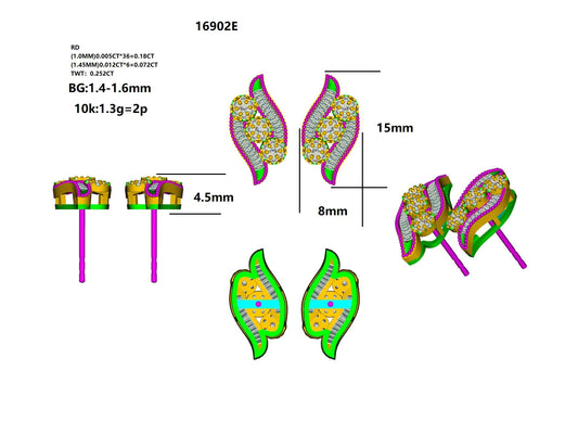 16902E Earring With Diamond