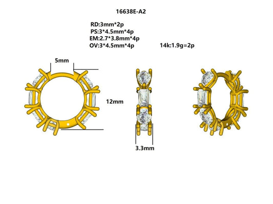 16948E Earring With Diamond