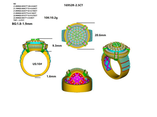 16952R-2.5CT Ring With Diamond