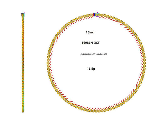 17947N-3CT Necklace With Diamonds