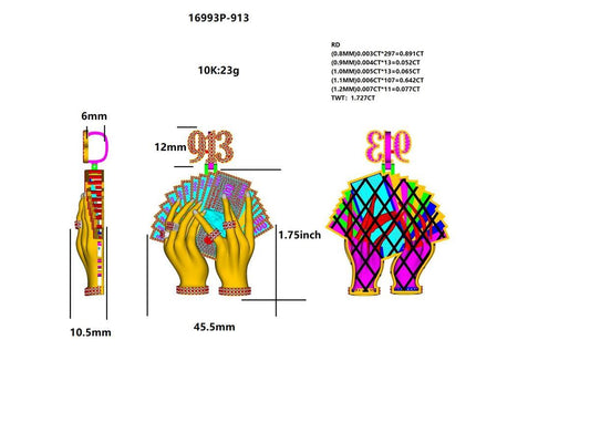 16993P-913 Pendant With Diamond