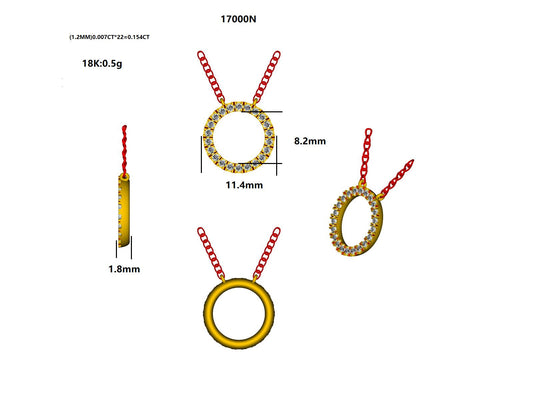 17000N Necklace With Diamond