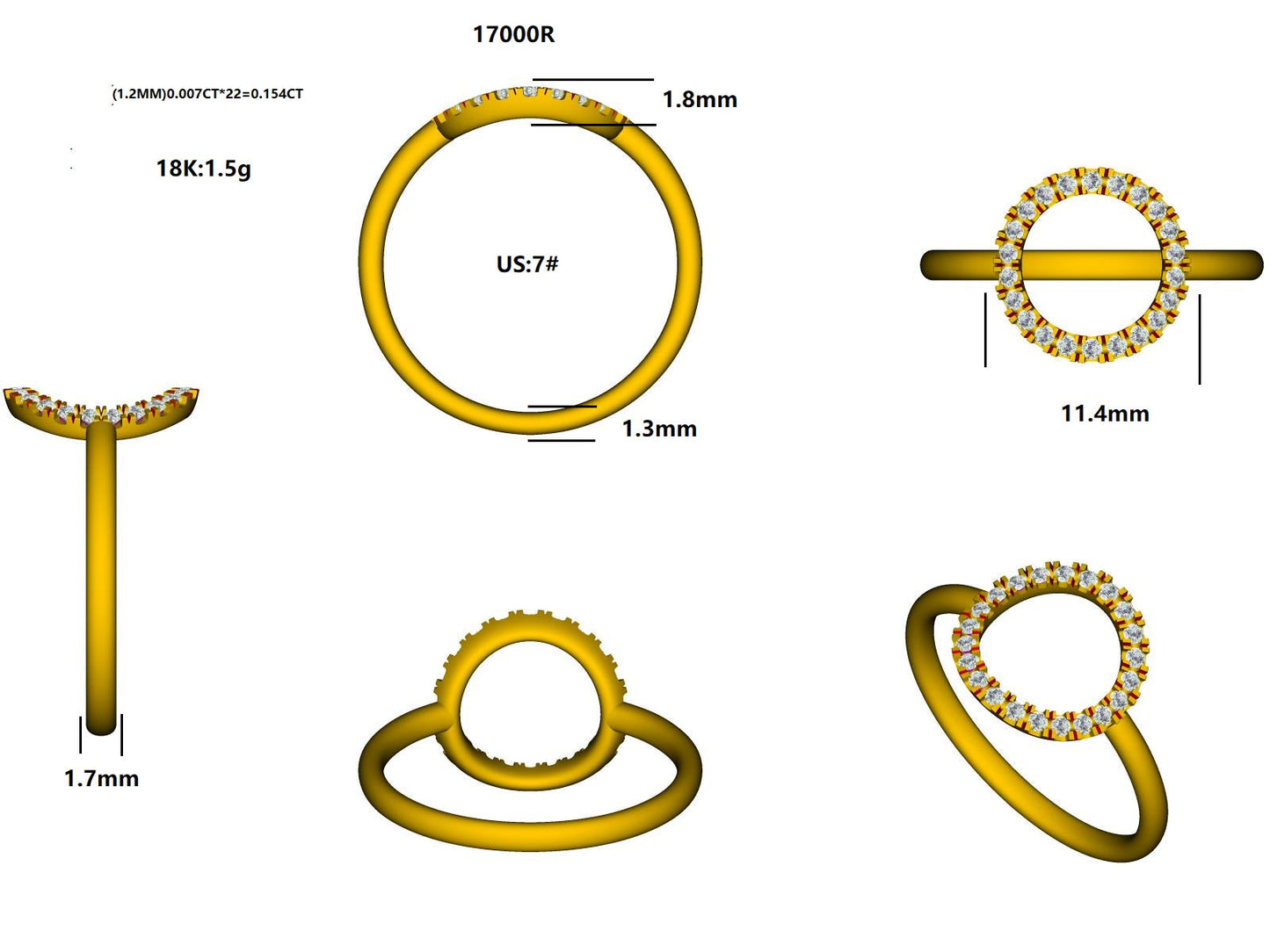 17000R Ring With Diamond