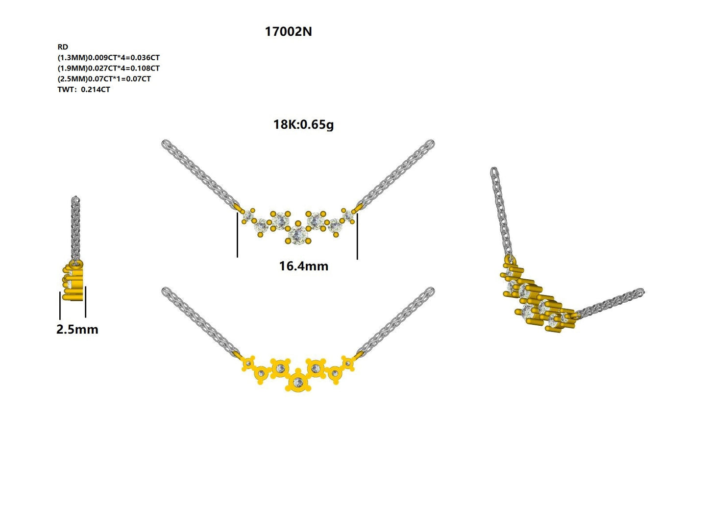 17002N Necklace With Diamond