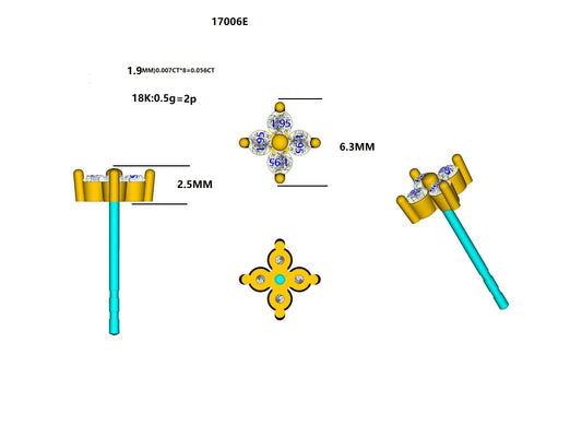 17006E Earrings With Diamond