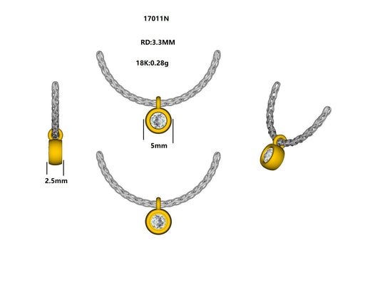 17011N Necklace With Diamond