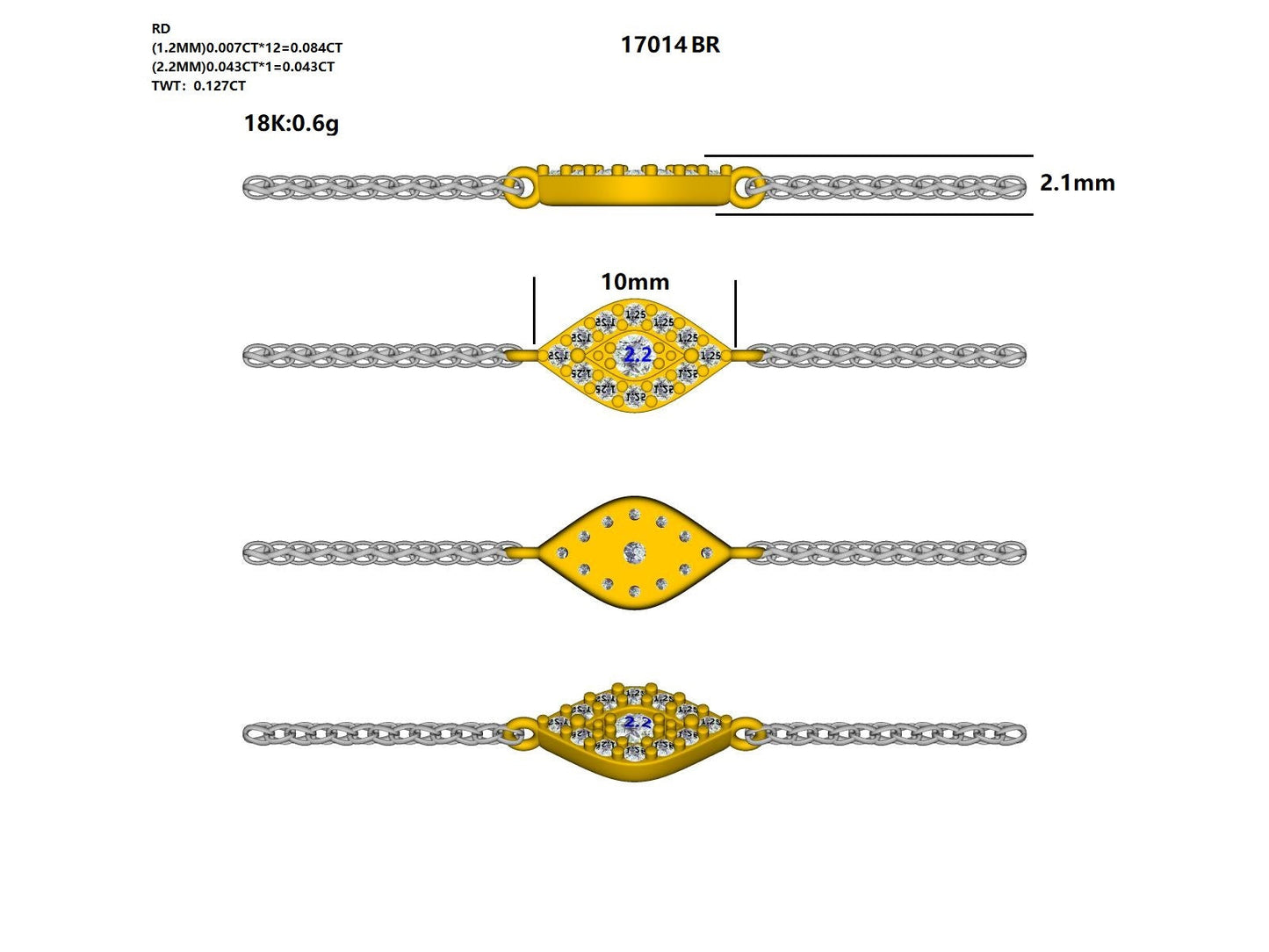 17014BR Bracelet With Diamond