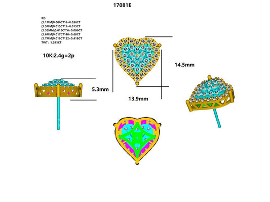17081E Earring With Diamond