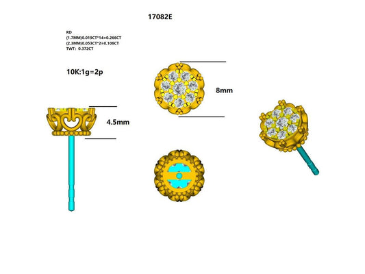 17082E Earring With Diamond
