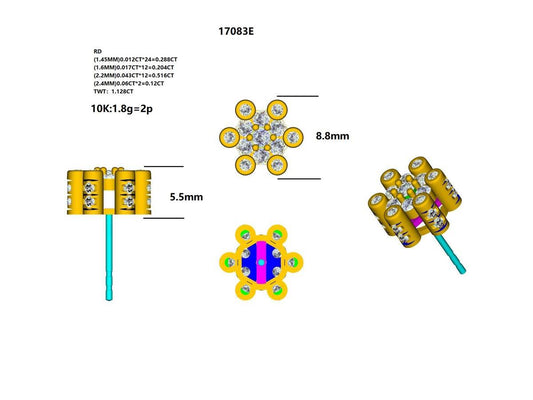 17083E Earring With Diamond