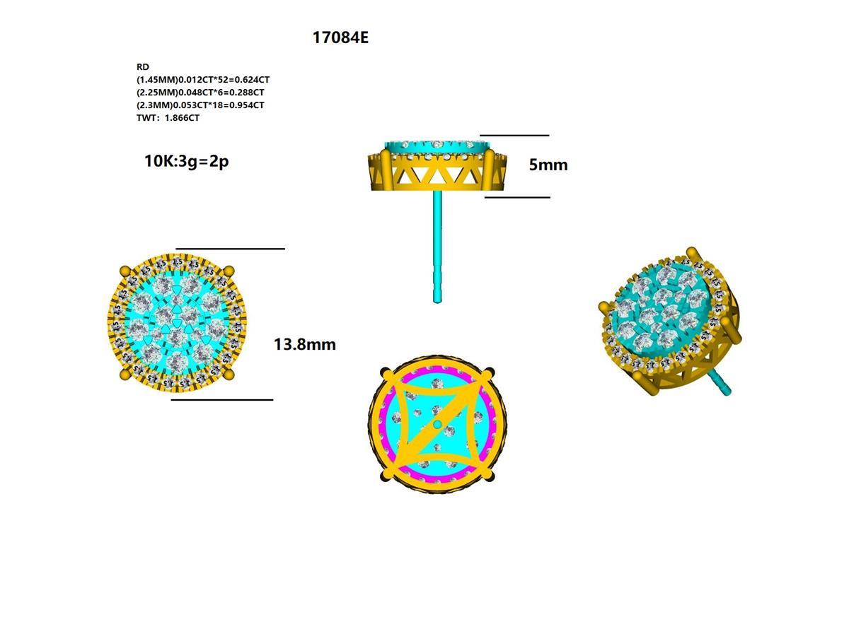 17084E Earring With Diamond