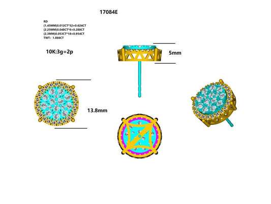 17084E Earring With Diamond