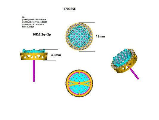 17085E Earring With Diamond