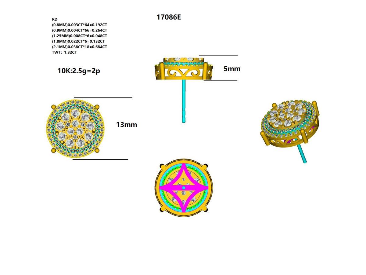 17086E Earring With Diamond