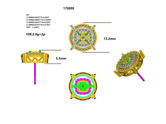 17089E Earring With Diamond