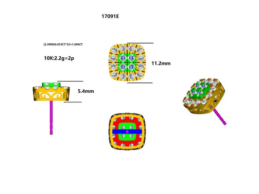 17091E Earring With Diamond
