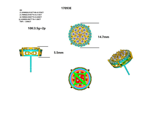 17093E Earring With Diamond
