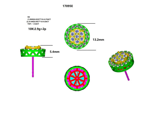 17095E Earring With Diamond