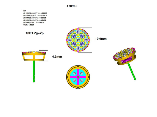 17096E Earring With Diamond