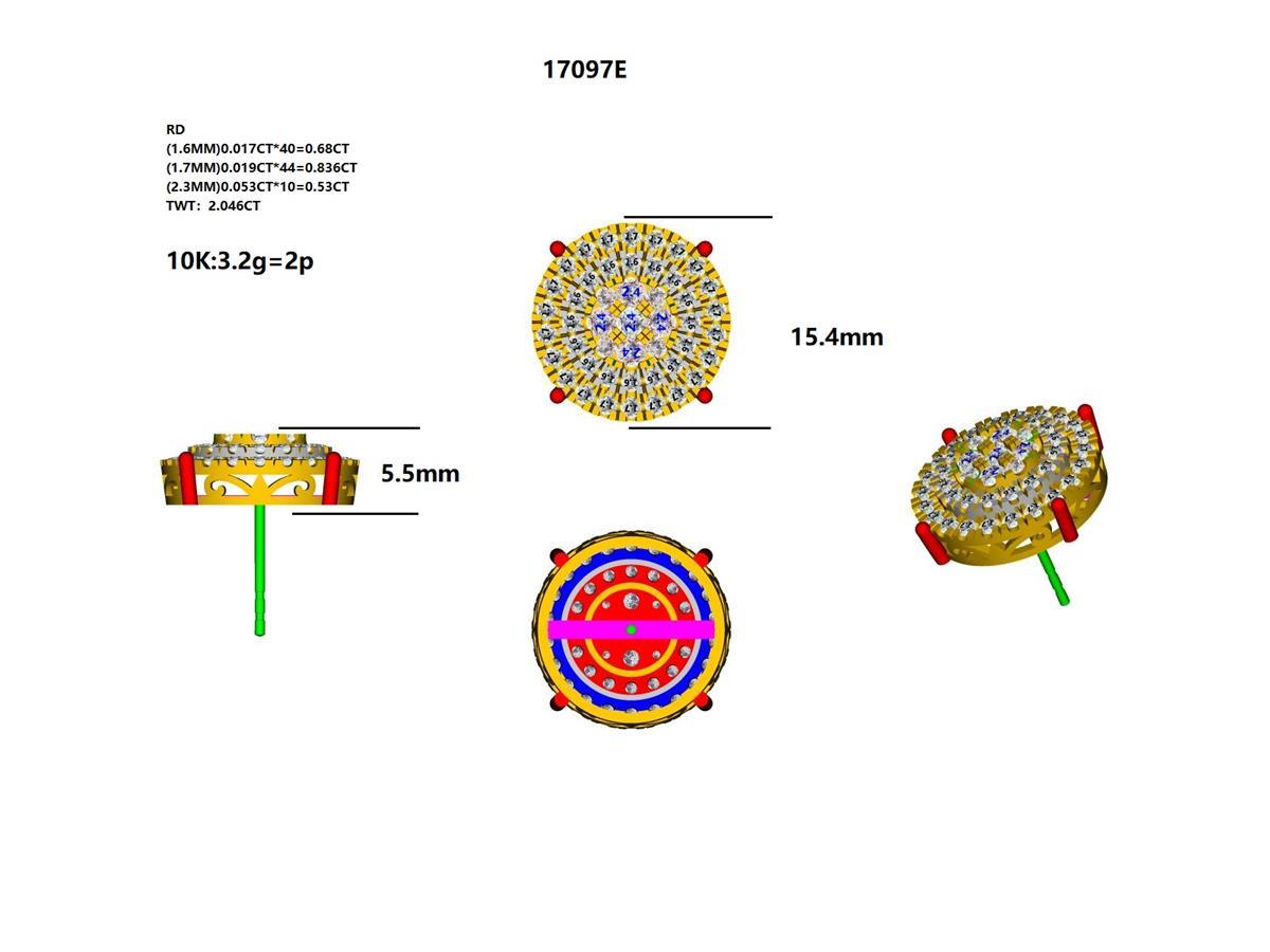 17097E Earring With Diamond