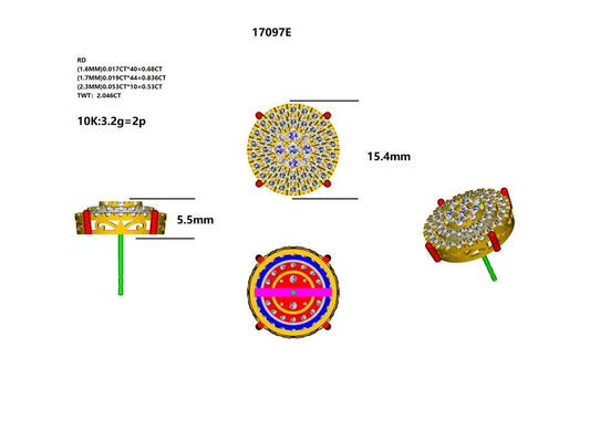 17097E Earring With Diamond