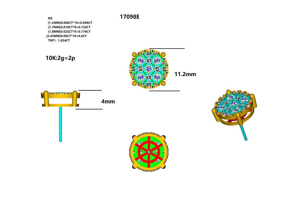 17098E Earring With Diamond