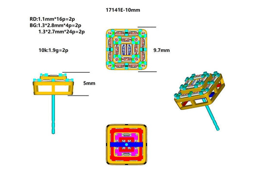 17141E-10MM Earring With Diamond