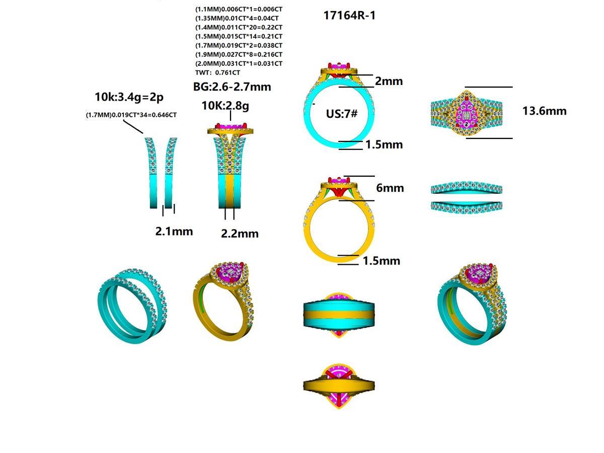 17164R Ring With Diamonds
