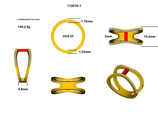 17201R Ring With Diamond