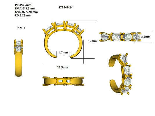 17284E Earring With Diamond