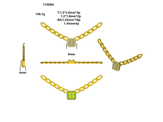 17309N Necklace With Diamond