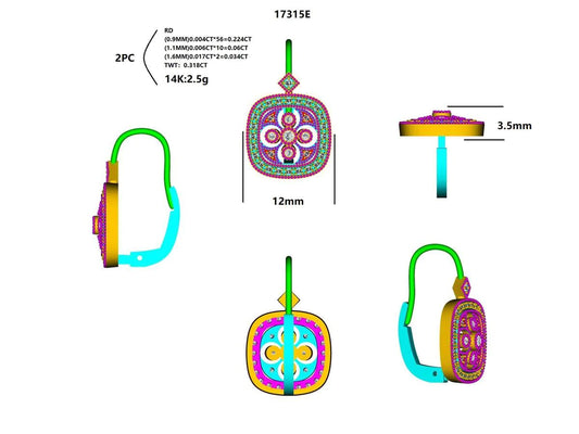 17315E Earring With Diamond