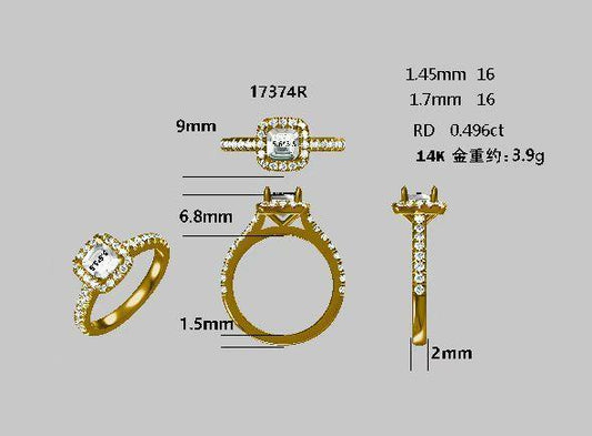 17374R Ring With Diamond