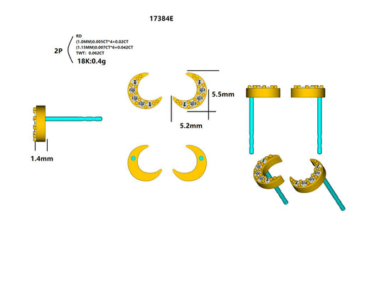 17384E Earrings With Diamond