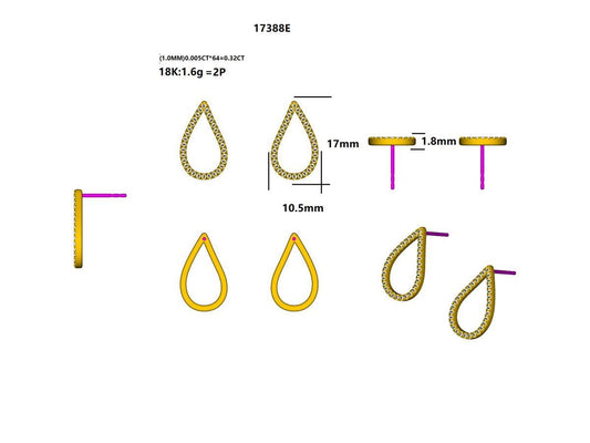 17388E Earrings With Diamond