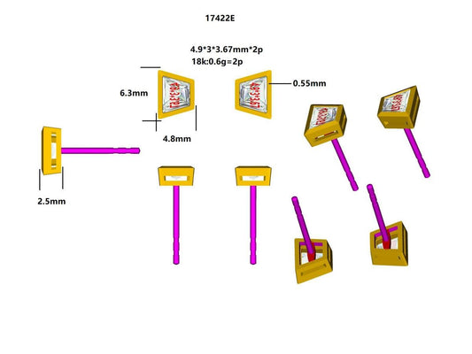 17422E Earrings With Diamond
