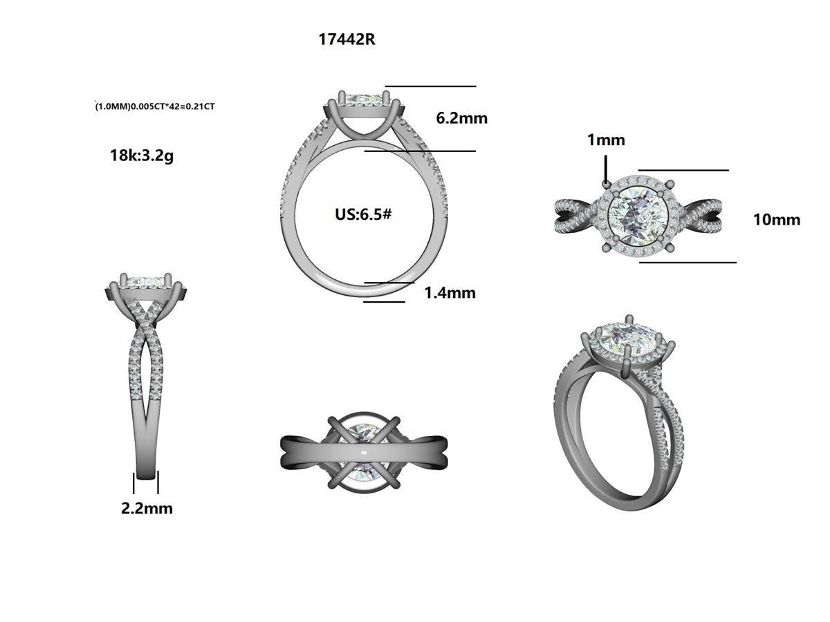 17442R Ring With Diamond
