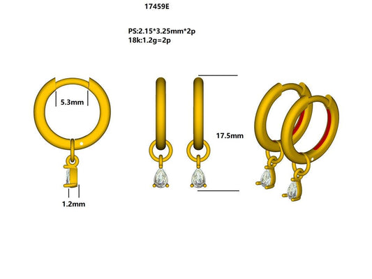 17459E Earrings With Diamond
