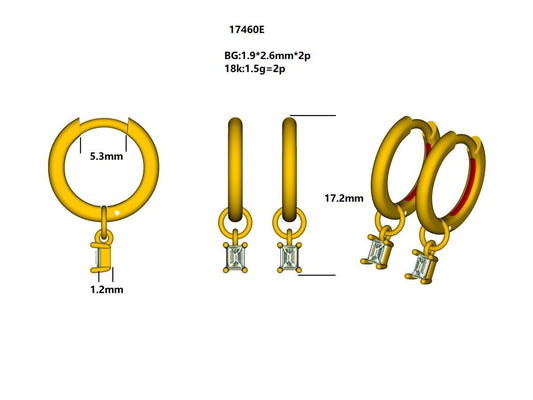 17460E Earrings With Diamond