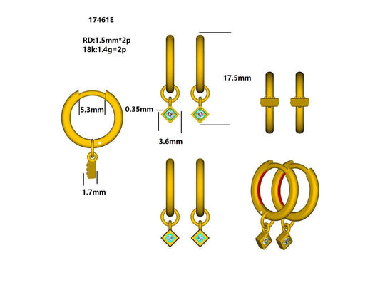 17461E Earrings With Diamond