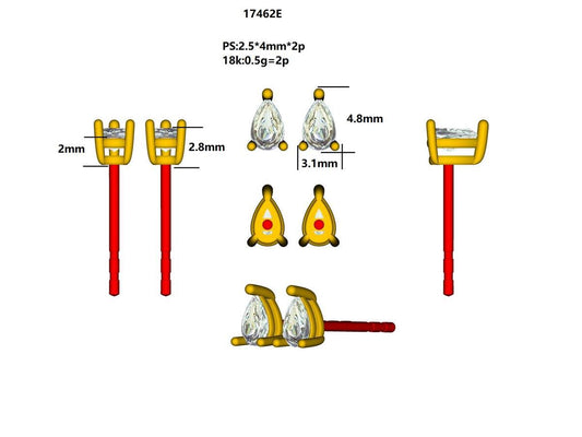 17462E Earrings With Diamond