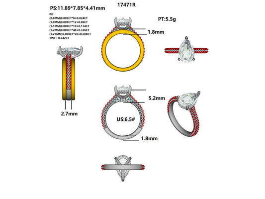 17471R Ring With Diamond
